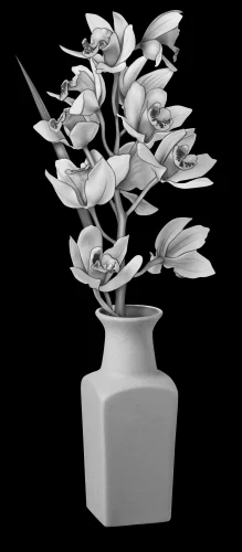 Ваза с цветком 074 (цибидиум)